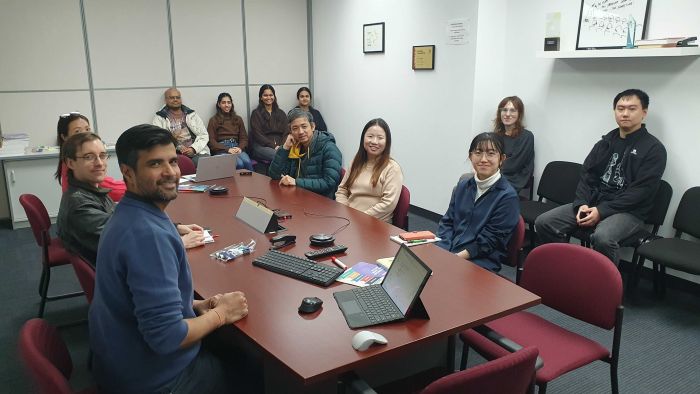 Monthly team meeting at Connecting Up offices